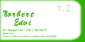 norbert edvi business card